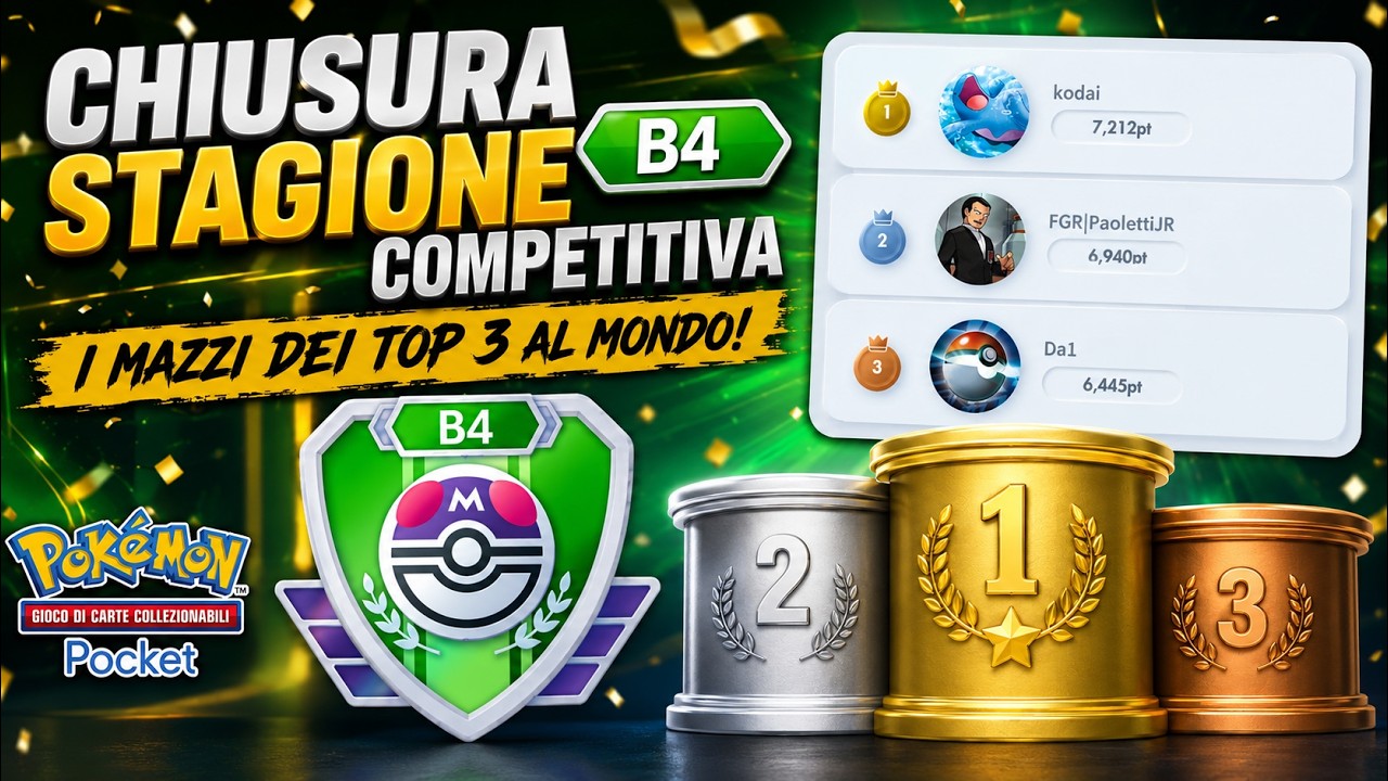 STAGIONE B4 FINITA! 😱 I 3 MIGLIORI MAZZI AL MONDO | Pok&eacute;mon TCG Pocket