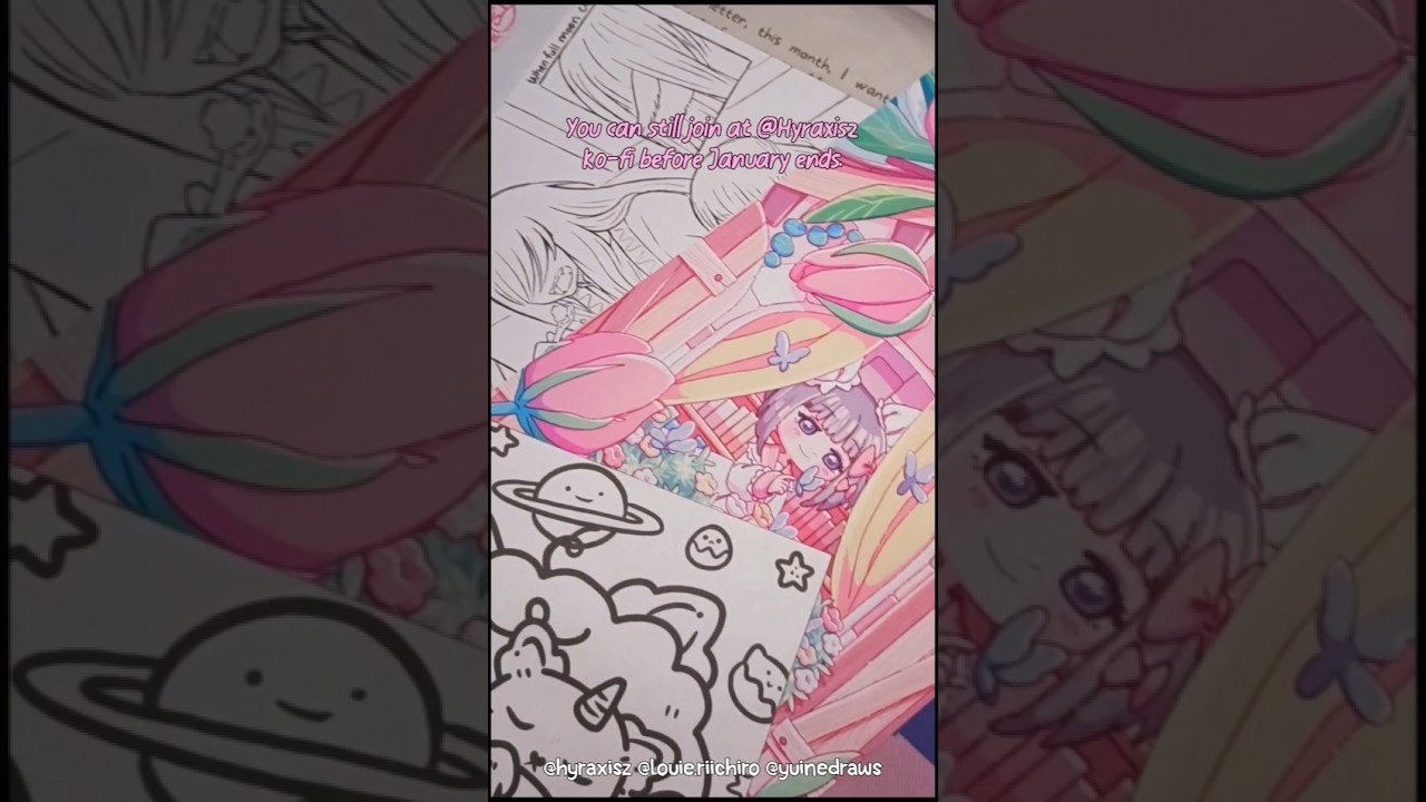 Sneak peek at what you signed up for this January. It's still open at @hyraxisz Ko-fi #snailmailclub