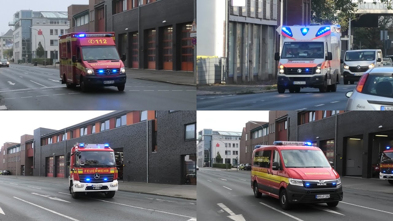 Einsatzfahrten an der Feuer- und Rettungswache 1 der BF Wilhelmshaven