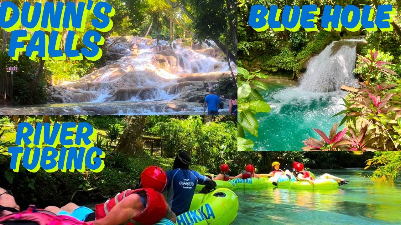 Blue hole, Dunn’s Falls, River Tubing. Ocho Rios Jamaica