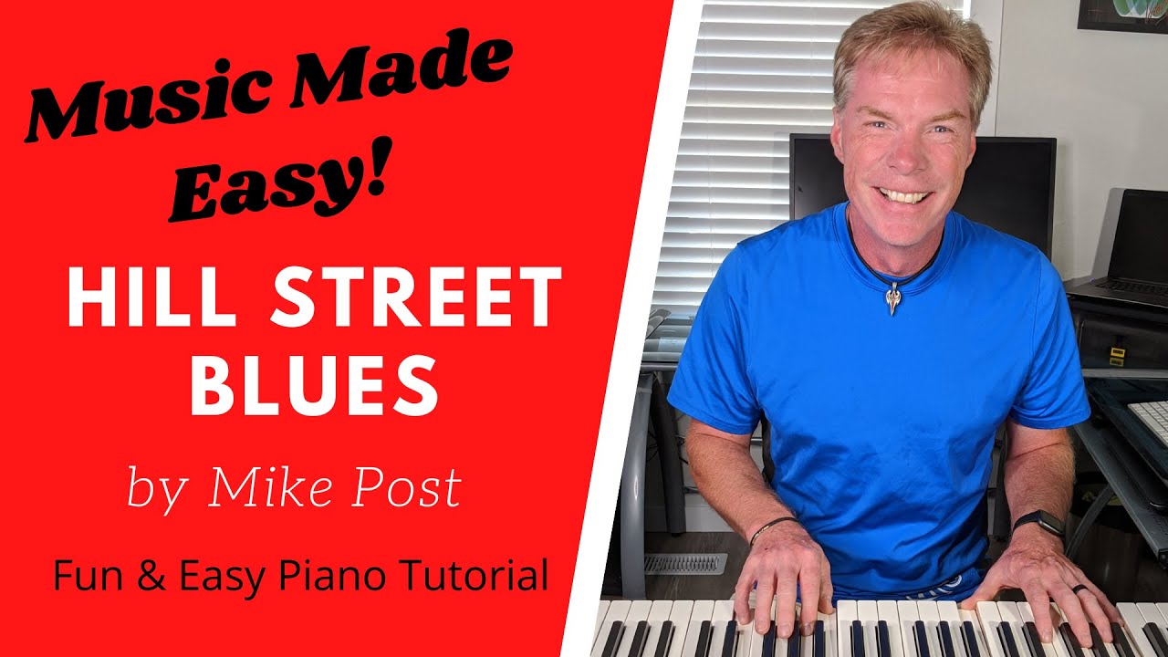 The HILL STREET BLUES TV Theme | Mike Post  | Easy Slow Piano Tutorial for Beginners