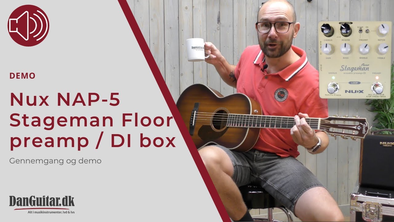 Nux NAP-5 Stageman Floor preamp / DI-box med looper demo og gennemgang