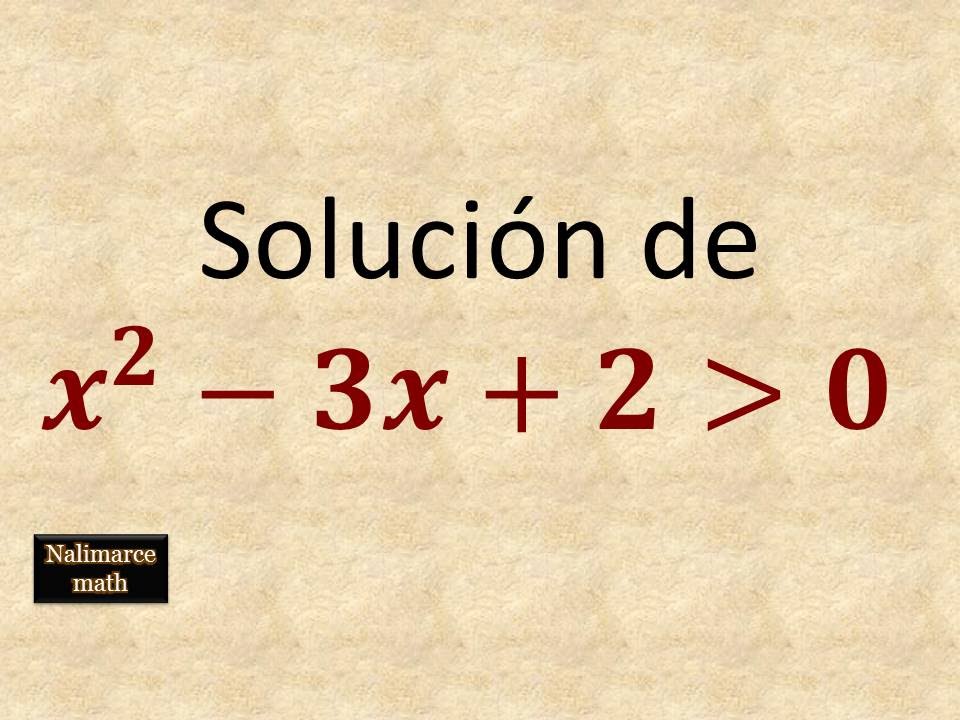 Inecuación cuadrática | Ejercicio 1 | La Prof Lina M3