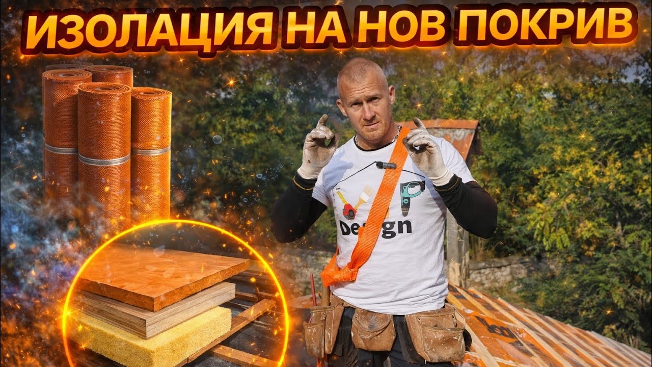 🧱 Монтиране на дифузна мембрана на покрив – изолация с фибран, нов експеримент 🧰