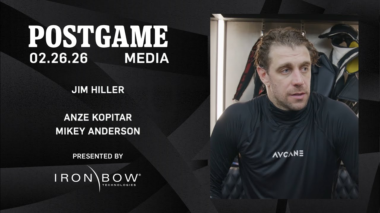 СМИ: Анже Копитар, Майки Андерсон и Джим Хиллер | 26.02.2026 Postgame vs EDM
