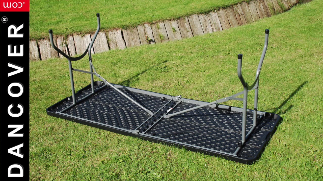 TAVOLO PIEGHEVOLE 182X74X74CM, NERO (1 PZ.)