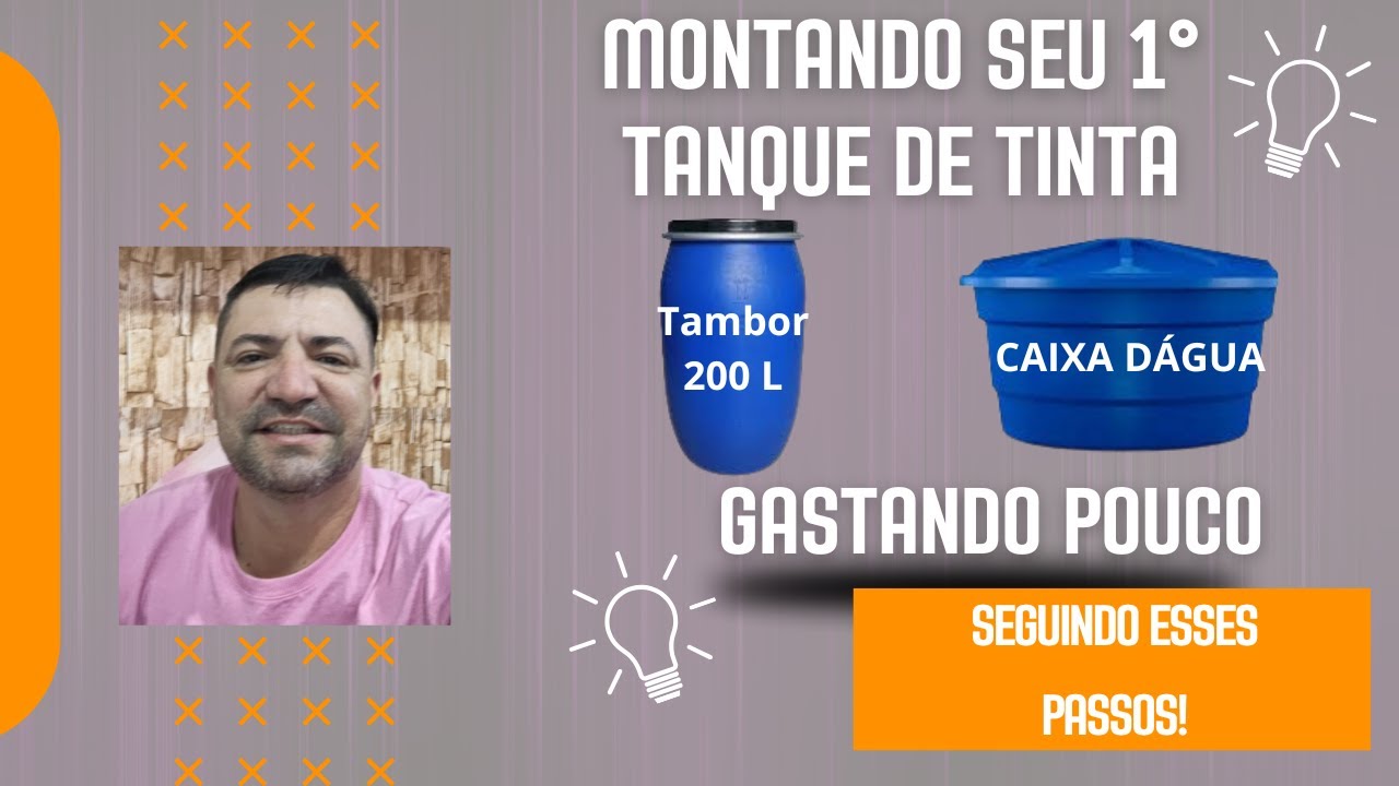 Aprenda a montar com uma caixa Dágua ou tambor o seu 1° tanque para fazer Tintas gastando pouco!