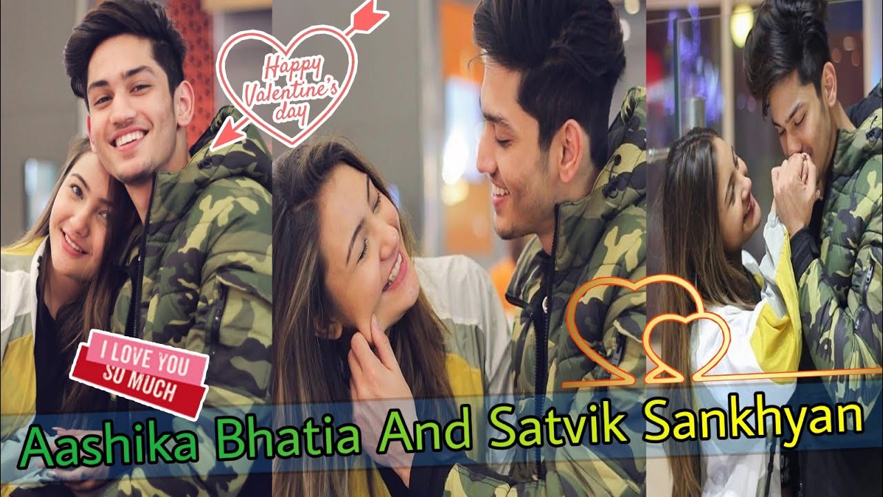 #Valentine'sday | Aashika Bhatia And Satvik Sankhyan TikTok Video 2019|Musically India Compilation.