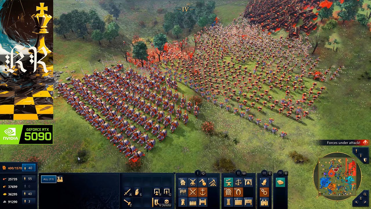 Age of Empires 4 | 4K Ultra RTX 5090 | West vs East Medieval War | English & French Dominate