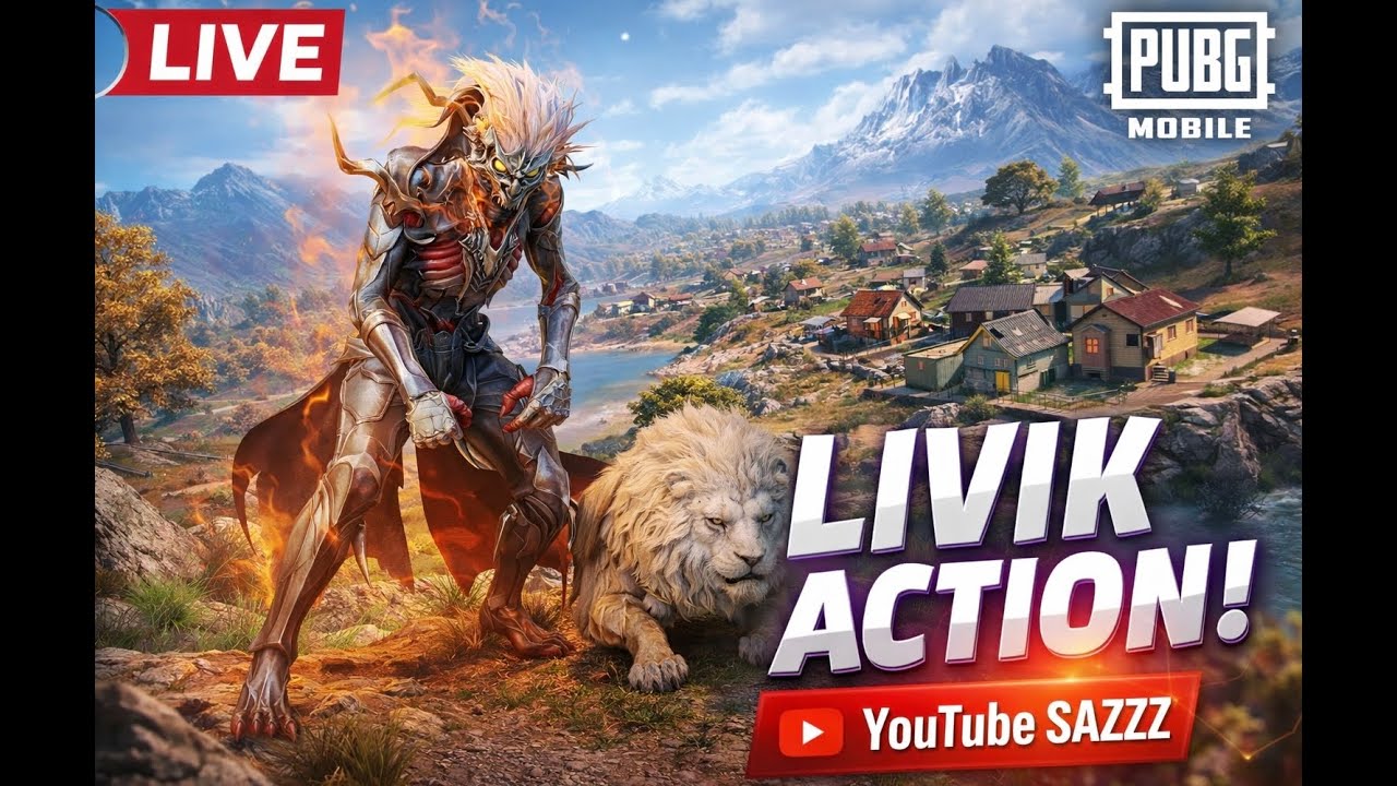 🔴 BGMI LIVE | LIVIK OP Gameplay ⚡ Fastest Kills & Clutches | YouTube SAZZZ