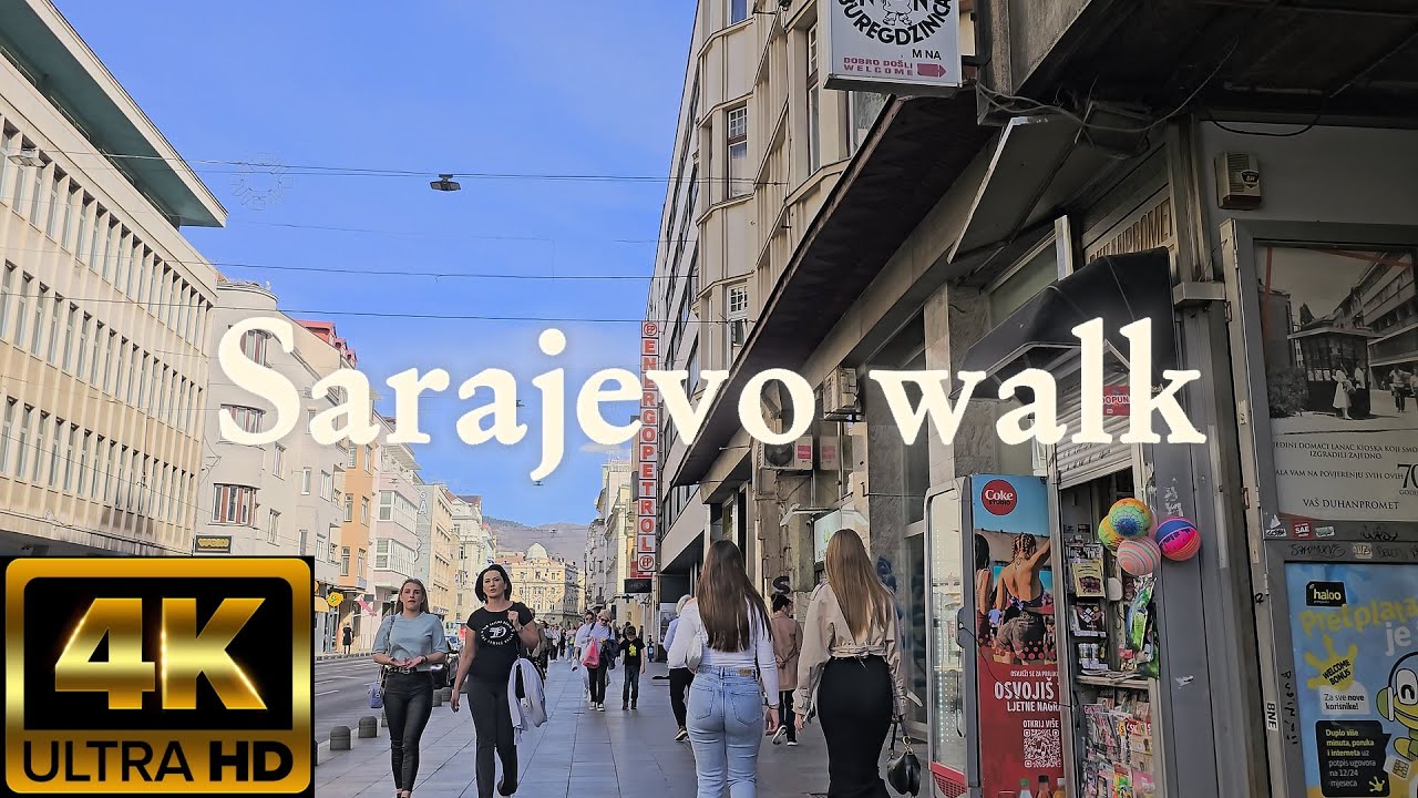 Sarajevo walk ASMR 2024 4K HDR #sarajevo #bosnia #sarajevobosnia #walkingtour #walking #walk #4khdr