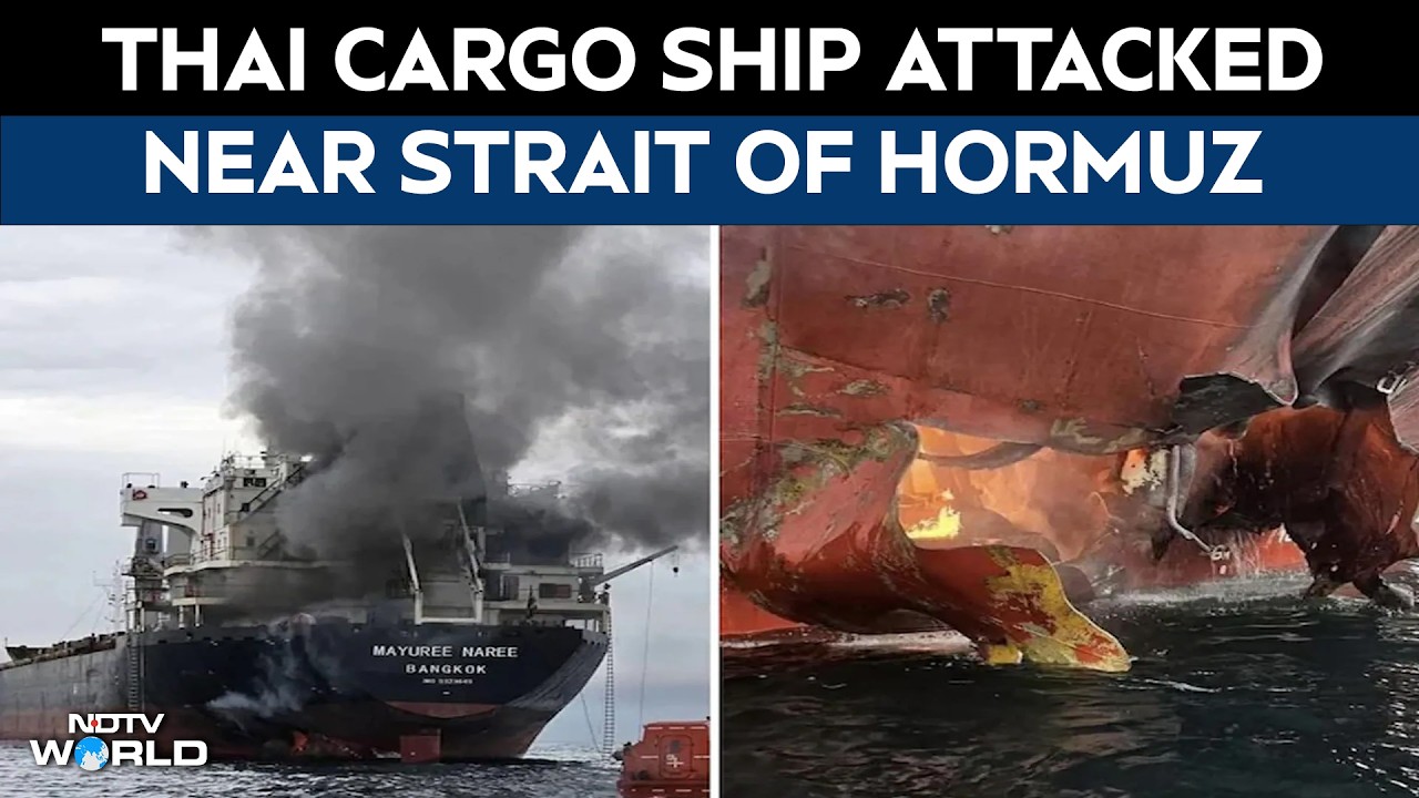 Thailand Ship Attacked | Black Smoke, Fire On Thai Cargo Ship Sailing To India After Hormuz Attack