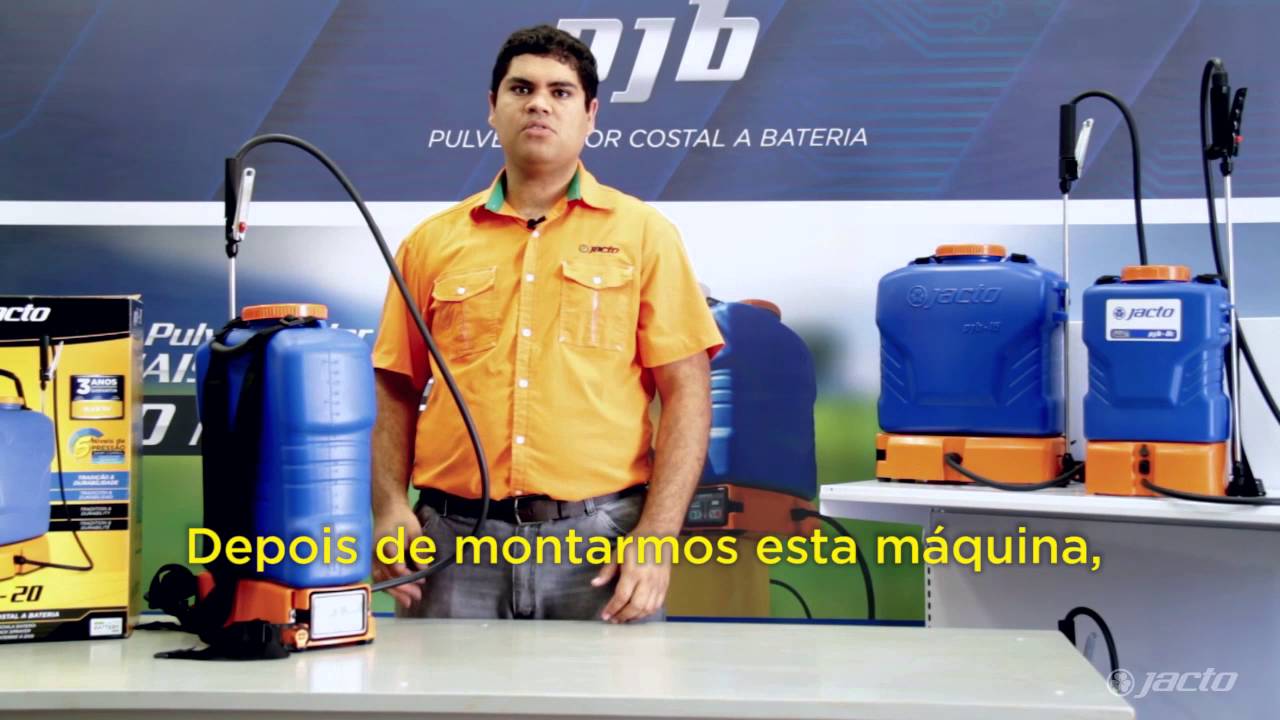 Jacto PJB - Apresentação e Montagem do Pulverizador costal a bateria