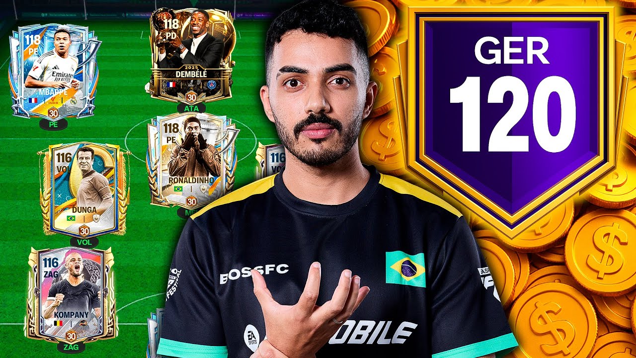 OVR M&Aacute;XIMO GLOBAL! 😱 CHEGUEI no GER 120 no FC MOBILE! 🔥