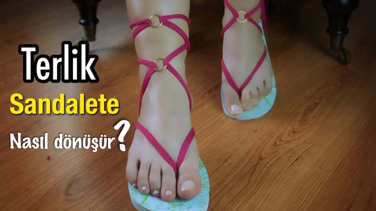 DIY EN KOLAY SANDALET NASIL YAPILIR? DIY EASIEST SANDALS FROM FLİP FLOPS