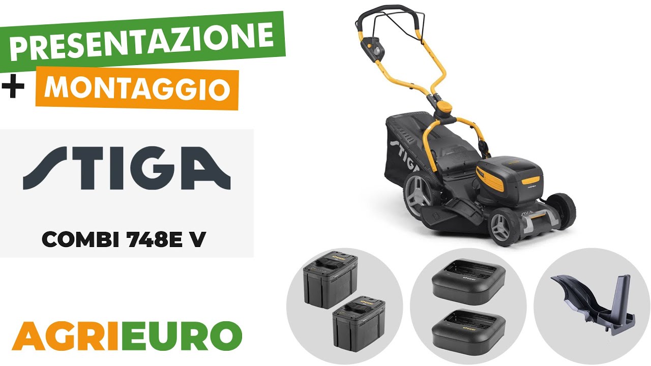 Stiga Combi 748e V - Tagliaerba a batteria - Presentazione e Montaggio