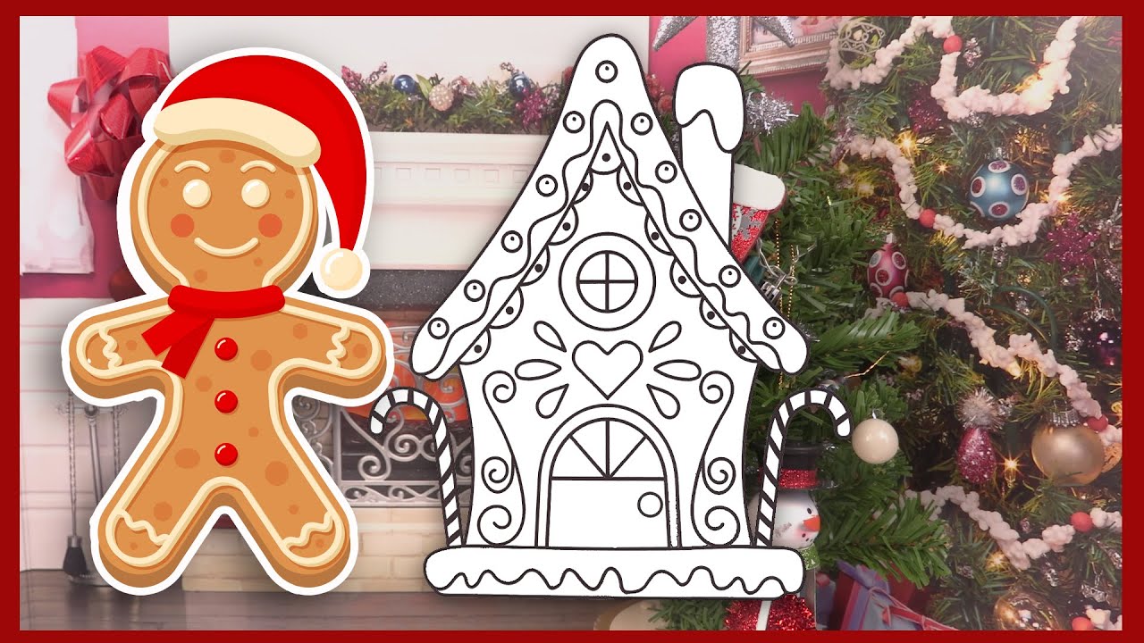 Noël 2025🎄🎅🏼 Maison Pain d’Epices Décoration Autocollants et Coloriage
