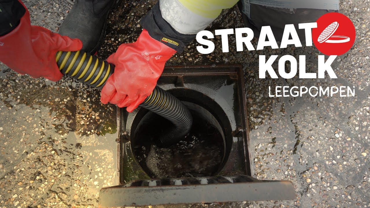 Straatkolk leegpompen | Overstroming parkeerplaats bedrijf voorkomen