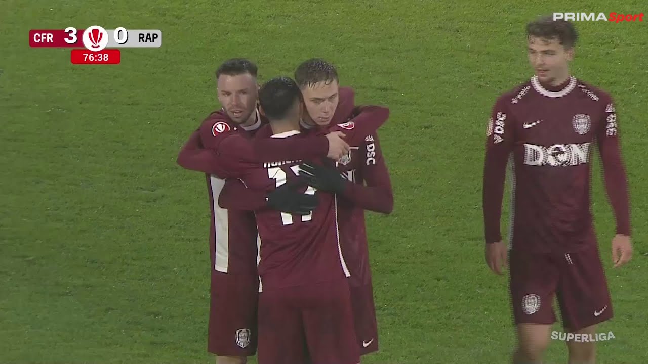 REZUMAT | CFR Cluj – Rapid 3-0. Liderul masacrat în Gruia! Pancu, două victorii consecutive