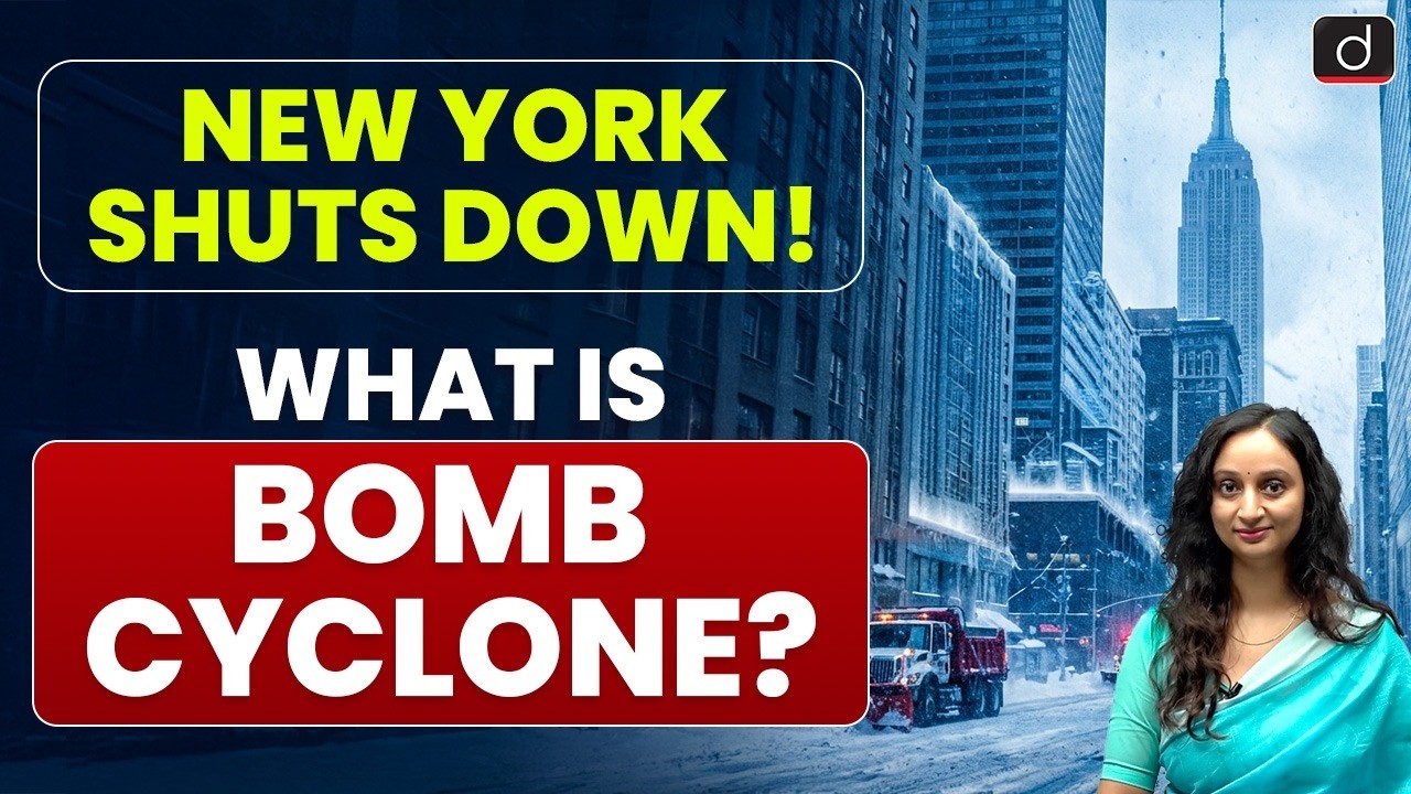 Historic Bomb Cyclone Hits New York | Latest Update | Drishti IAS English