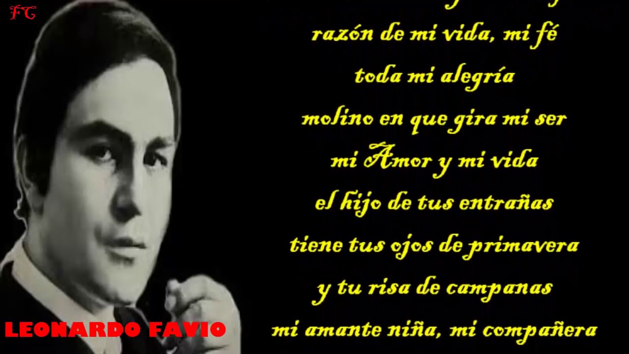 Leonardo Favio - Mi amante ni&ntilde;a mi compa&ntilde;era - Letra