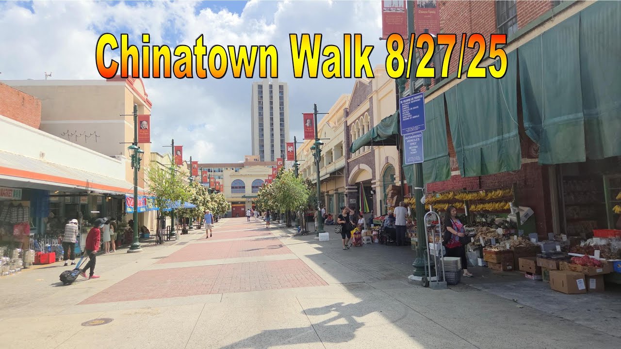 4K Chinatown Walk 8/27/25 in Honolulu, Oahu, Hawaii