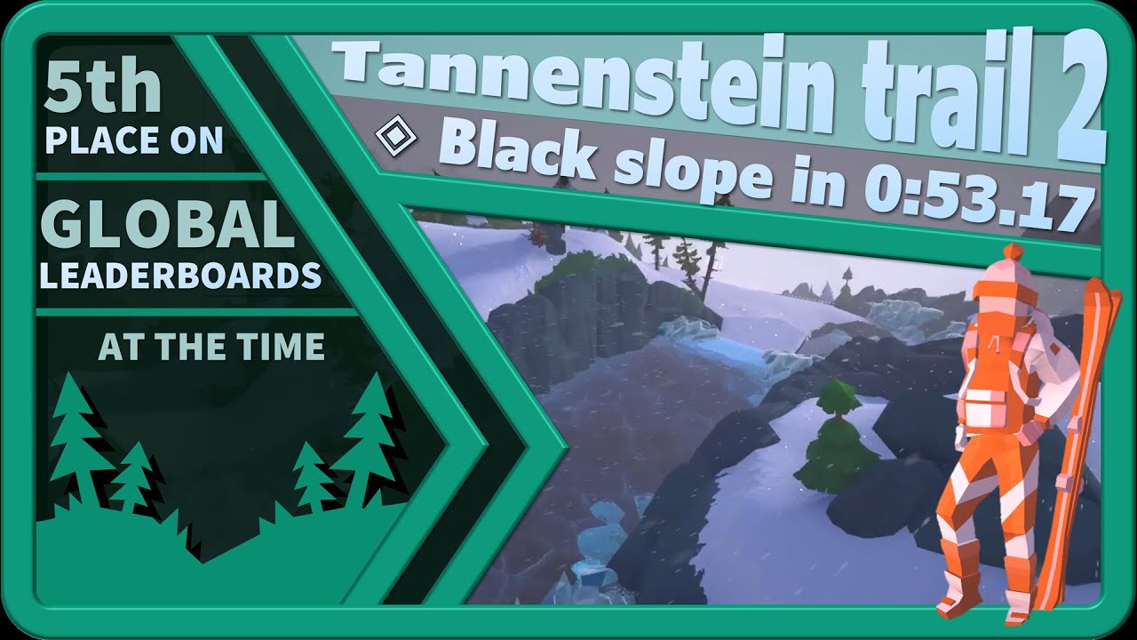 Tannenstein trail 2 black slope in 0:53.17 | Lonely Mountains: Snow Riders Speedrun