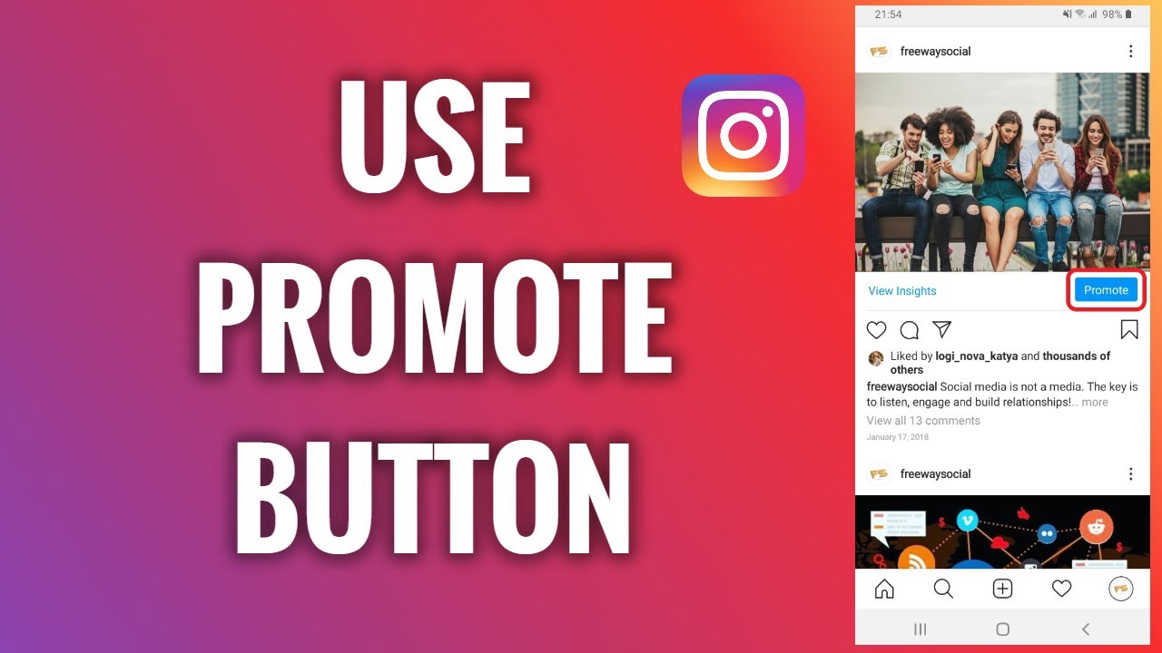 How To Use An Instagram Promote Button