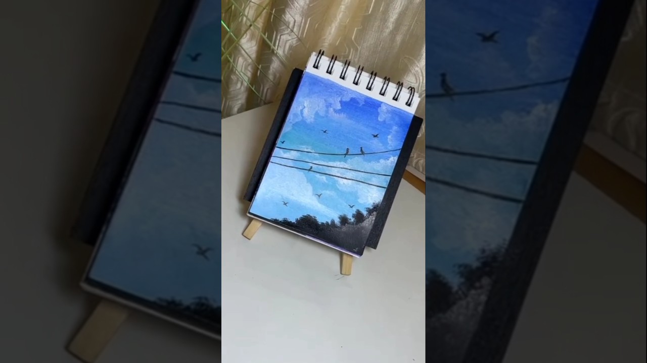 Easy Sky Scenery Drawing for Beginners 