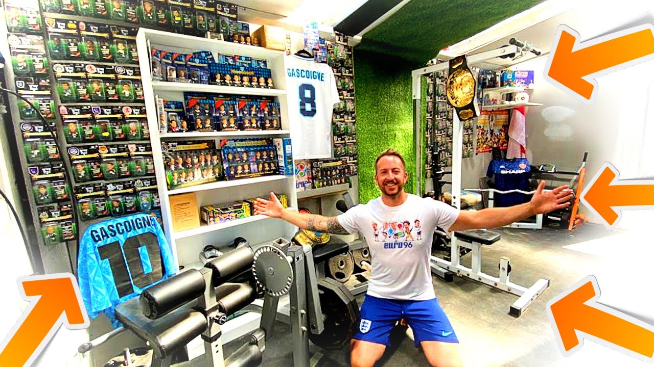 Check Out My 90s FOOTBALL Man Cave & Shed Gym...