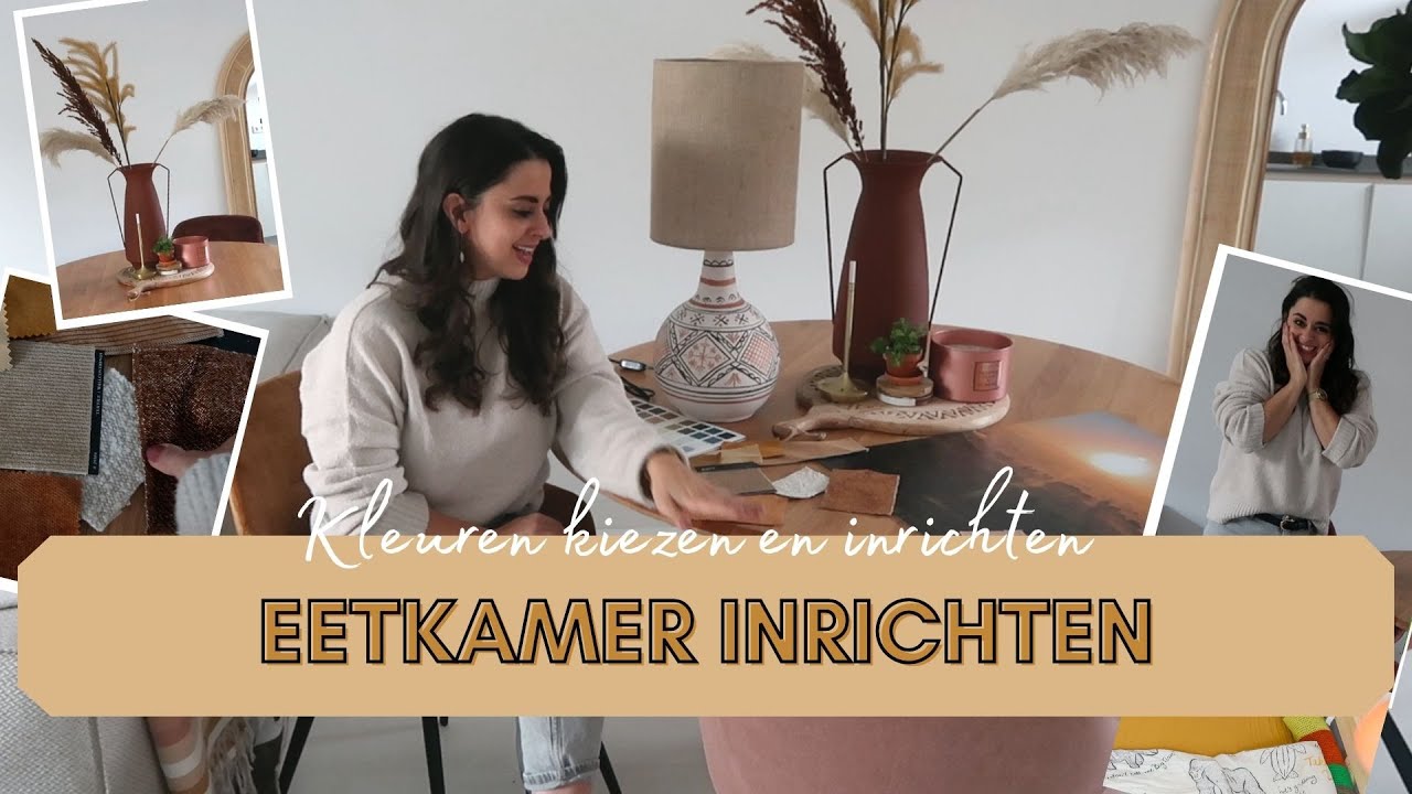Eetkamer inrichten met fluweel en een ronde eettafel