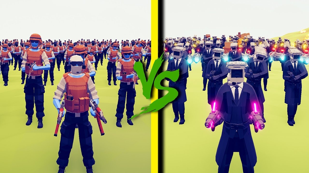 MODERNA ARMY vs CAMERAMAN TEAM - Totally Accurate Battle Simulator TABS