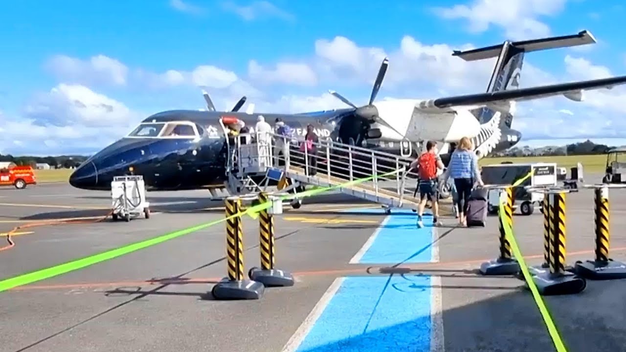 Whangarei - Auckland - Wellington - Christchurch flying DHC -8 -Q300 & A320 Air New Zealand