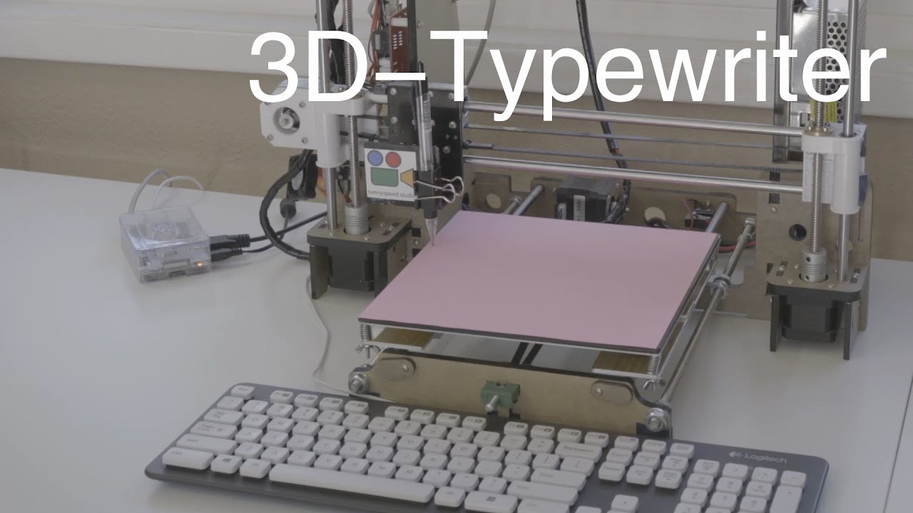 Making a Typewriter from an old 3D printer [with source code]