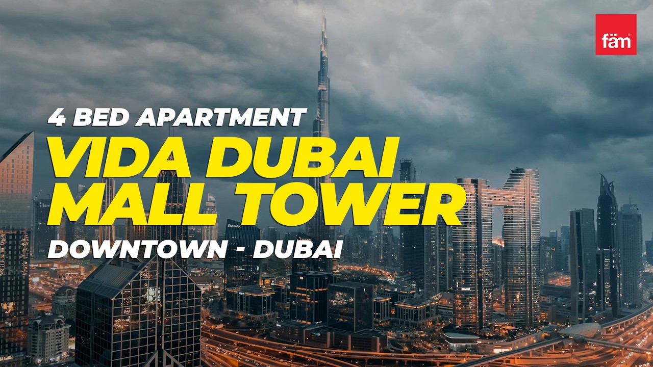Stunning 4 Bed Apartment in Vida Dubai Mall Tower, Downtown - Dubai