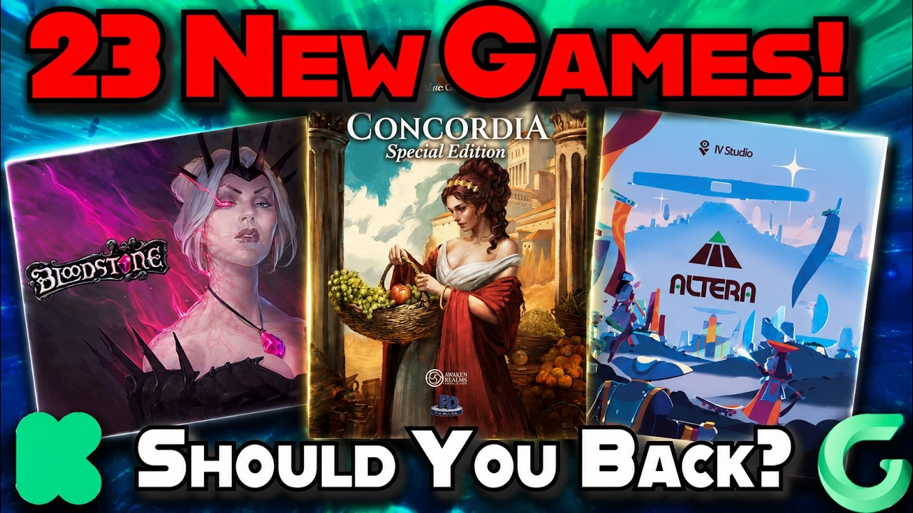 23 НОВЫЕ ИГРЫ! Concordia, Bloodstone, Altera и МНОГОЕ ДРУГОЕ! Лучшие НОВИНКИ краудфандинговых игр...