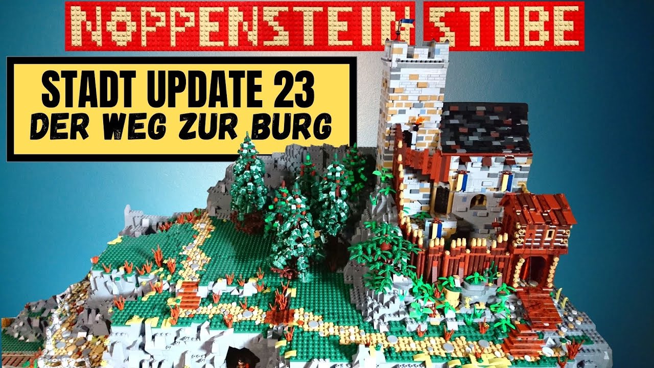 Meine Noppenstein Lego Stadt Teil 23 | Der Weg zur Burg Blaustein | Es grünt so grün... ⛺