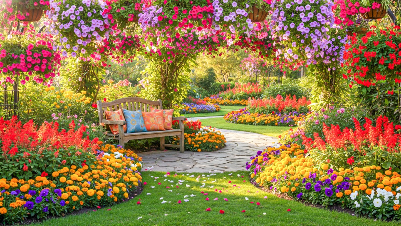 Blossoms & Piano 🌺 Relaxing Garden Music to Soothe Your Soul and Calm Your Mind