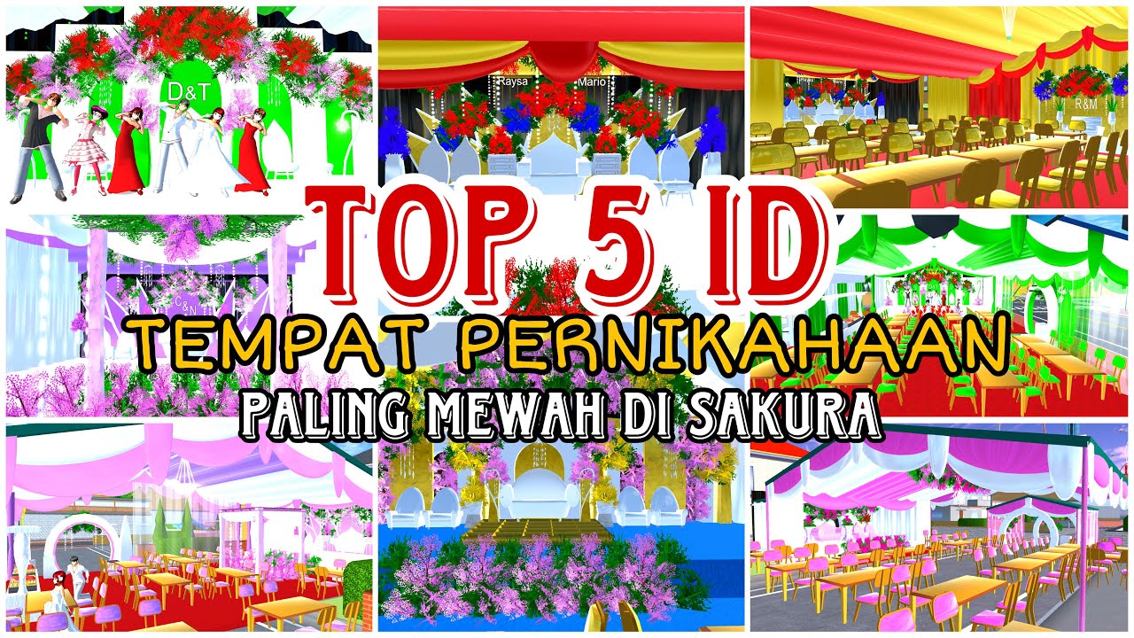 TOP 5 TEMPAT PERNIKAHAN MEWAH DI SAKURA - SAKURA SCHOOL SIMULATOR