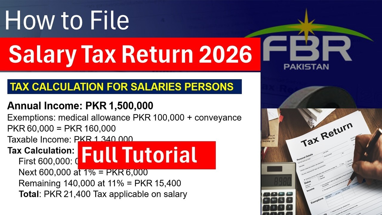 How to File Salary Tax Return 2026 | Complete Step-by-Step FBR IRIS Tutorial | Pakistan