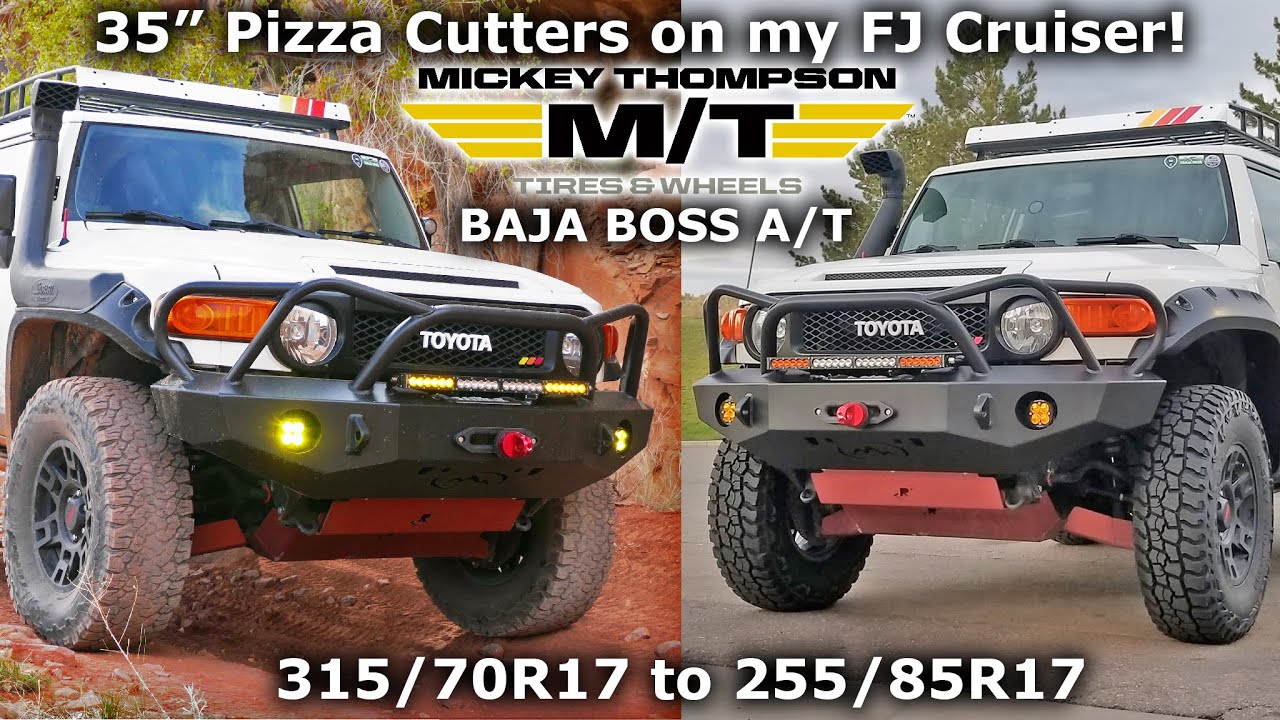 35-calowe noże do pizzy w moim FJ Cruiserze - nowe opony Mickey Thompson Baja Boss AT 255/85R17