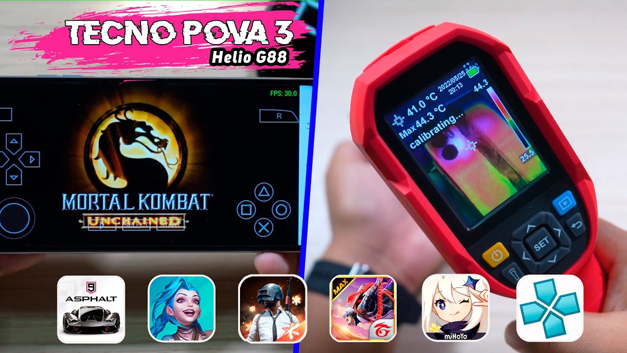 TECNO POVA 3│Pruebas de POTENCIA y RENDIMIENTO│GENSHIN IMPACT, PUBG,WILD RIFT, FREE FIRE MAX, PPSSPP