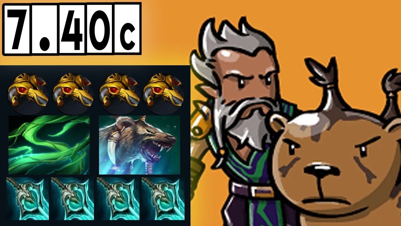 Lone Druid -  Easy Game On Hard Line! [Full Match Gameplay Dota 2] 7.40c