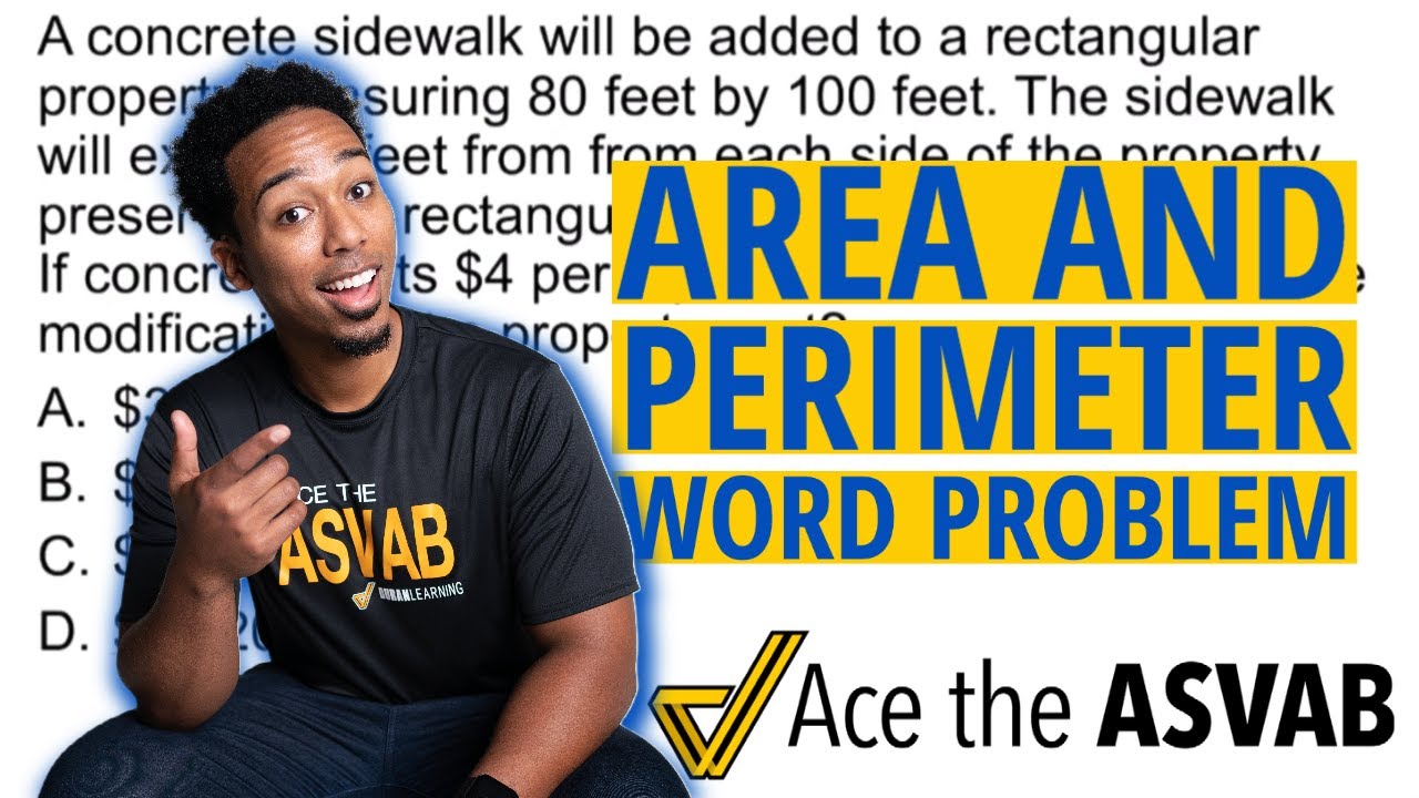 ASVAB Mathematical Knowledge and Arithmetic Reasoning - Area and Perimeter Practice Test Question