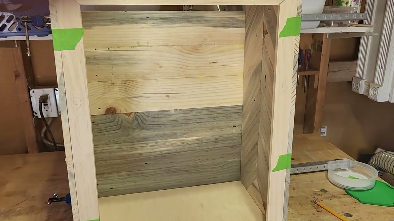 Fly Fishing cabinet continued: Bottom and front face roughed up