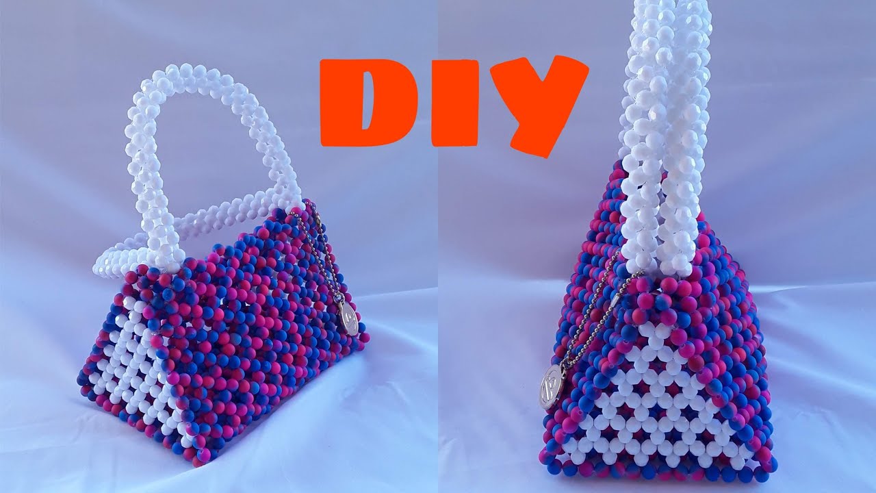 BEAD BAG TUTORIAL FOR BEGINNERS /BEAD HANDBAG/BEADED TOT BAG/BEAD BAG BEGINNERS FRIENDLY/TRIANGULAR