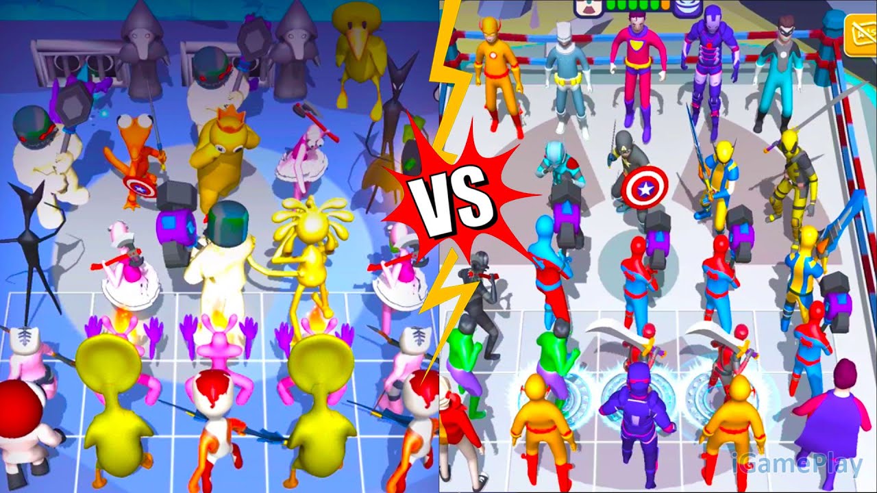 Merge Monster Rainbow Friends VS Merge Supper Hero, Merge Simulator Battles
