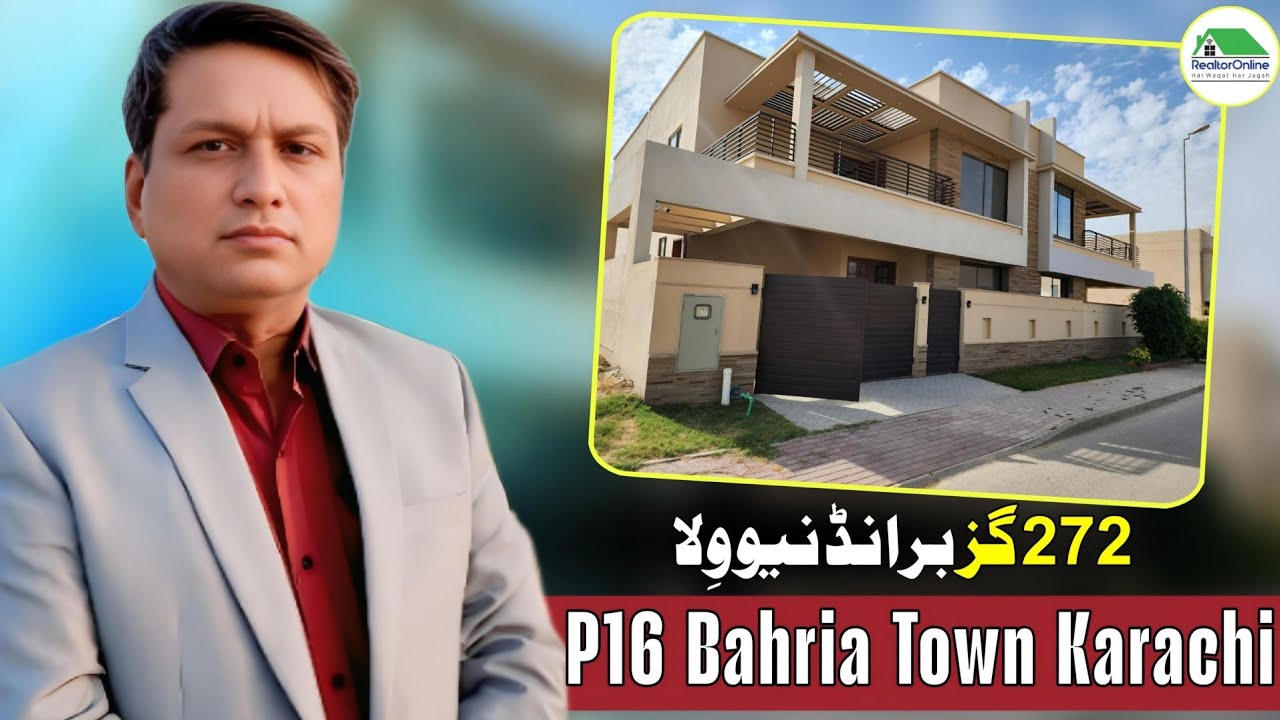 272 SQY Double Storey Brand New Villa for Sale in Precinct 16 Bahria Town Karachi | BEST Location