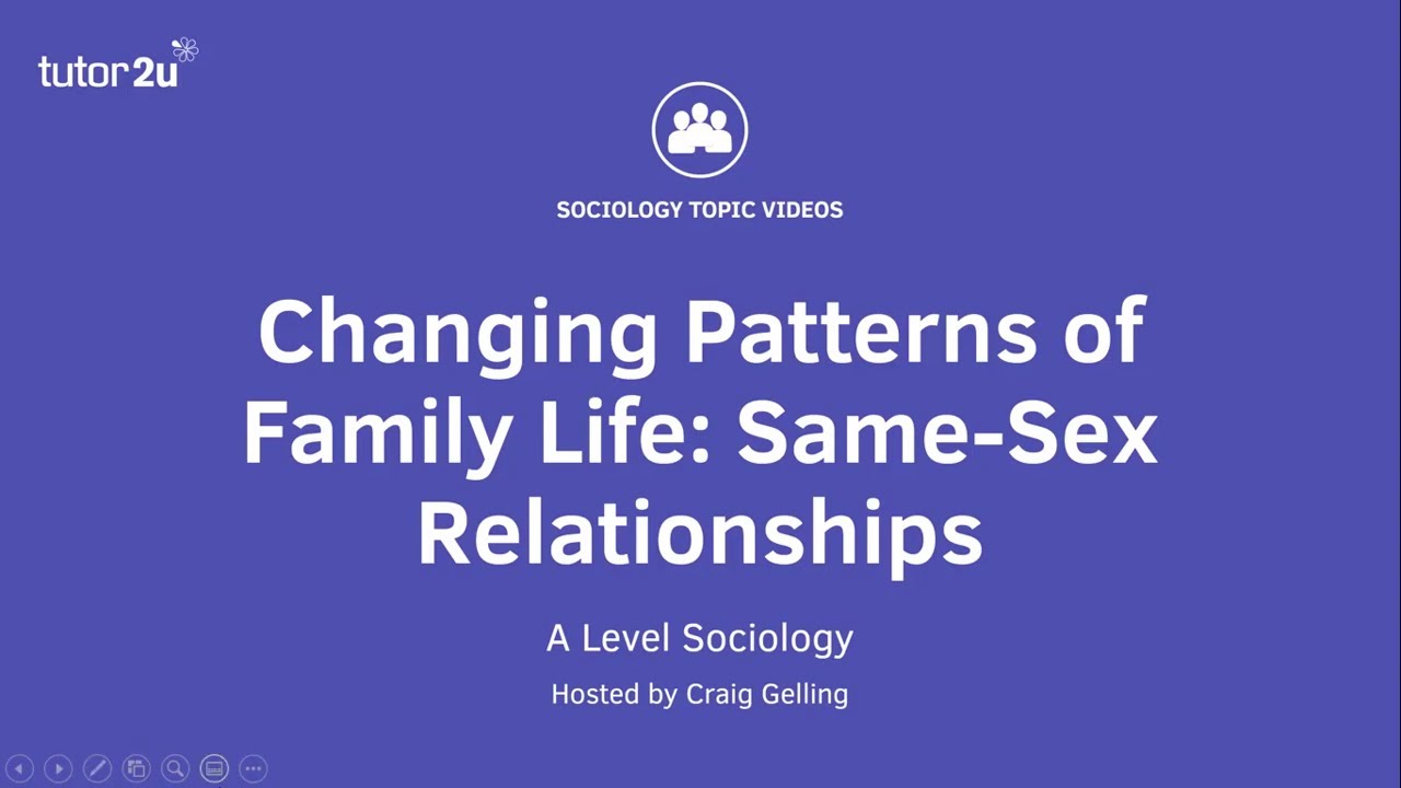 Changing Patterns of Family Life - Same-Sex Relationships | A Level Sociology - Families