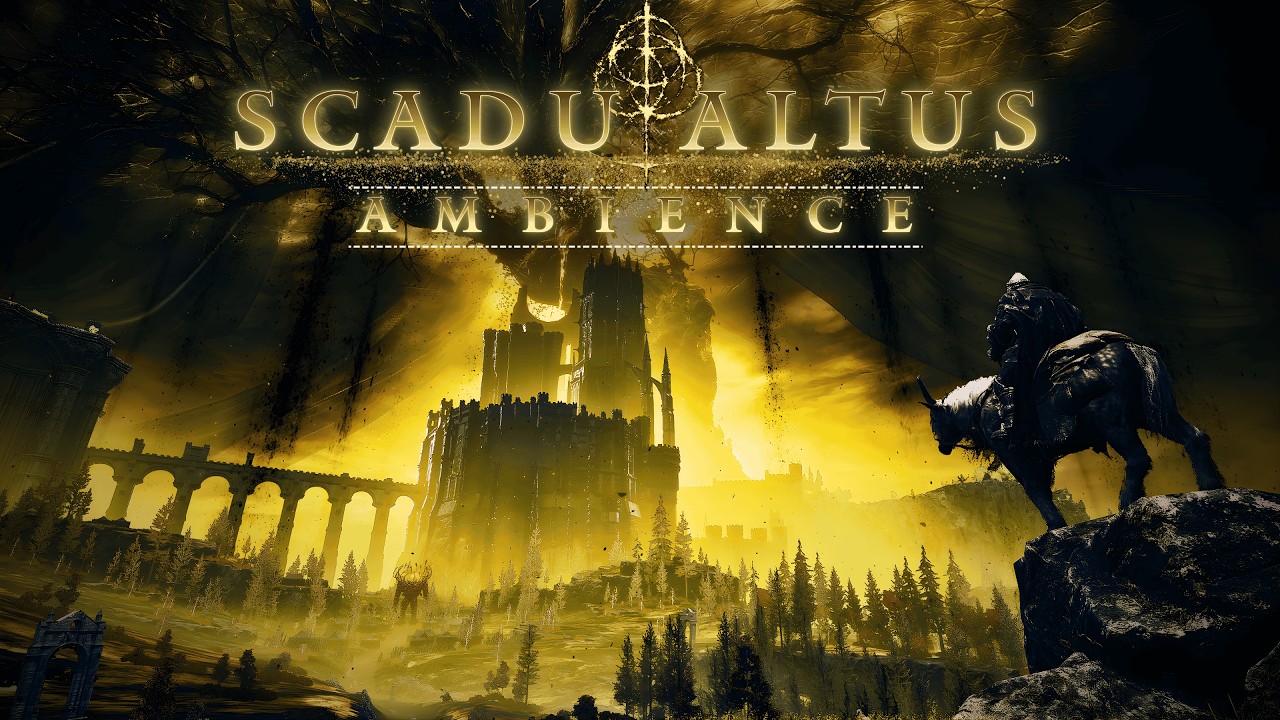 🎧 Elden Ring Ambience - 3 Hours of Scadu Altus Views to Chill - 4k +🎵